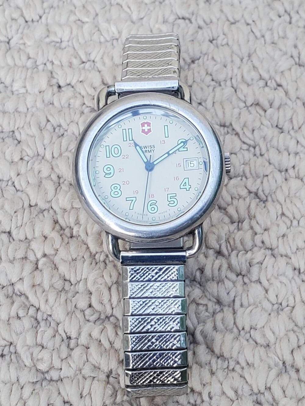Swiss Army 37mm Silver Stainless Watch